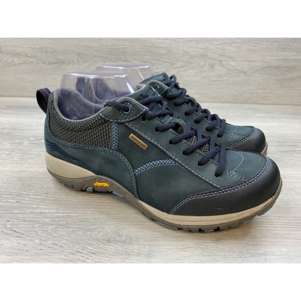 Dansko Paisley Waterproof Blue Leather Walking Shoes Sole Women's 7 Shoes